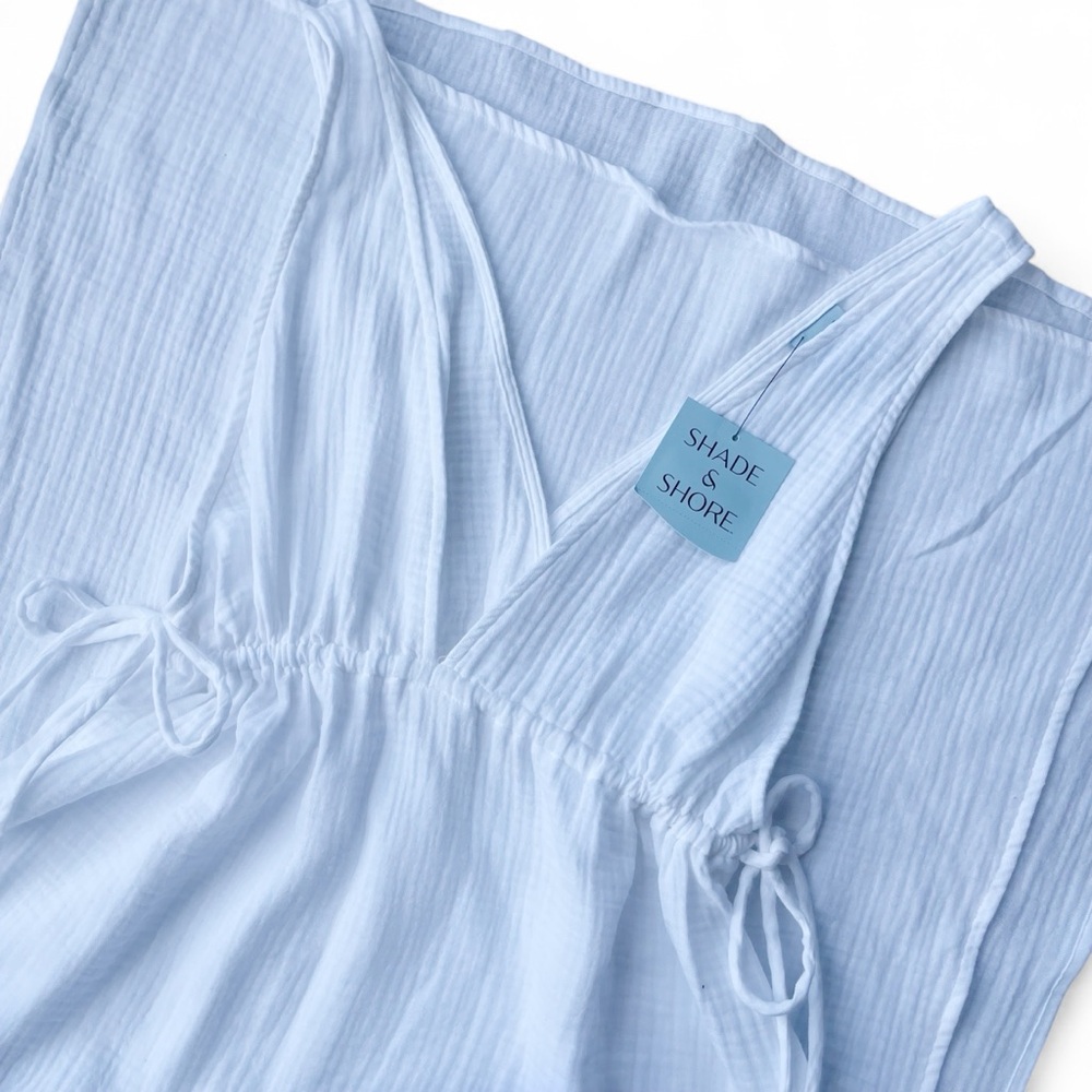 Shade & Shore Gauze Cotton Beach Cover-up Dress Size S White